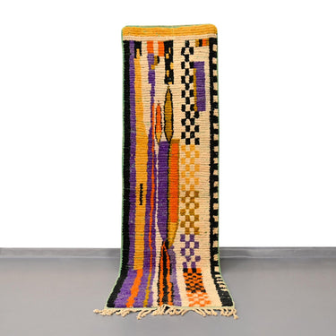 Moroccan Vintage Runner Rug 2.4 x 8.5 feet / 73 x 260 cm - Ettilux Home